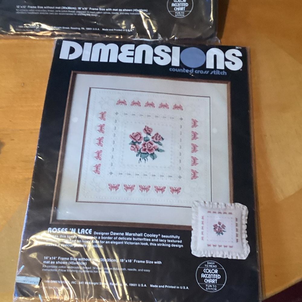 Dimensions Roses in Lace Counted Cross Stitch Kit
